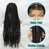 Full Lace Big Knotless Braided  Synthetic Wigs