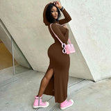 Women's Hood Long Sleeves Fitted Dress