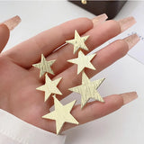 Women's Three Star Drop Earrings