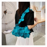 3D Flower Petals Underarm Bag