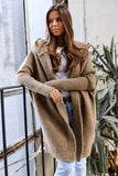 Long Hooded Open Front Women's Cardigan