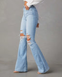 Distress Flare Jeans