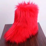 Women's Winter Fluffy Faux Fox Fur Boots