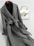 Womens Long Tartan Autumn Coat