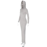 Women's Hood Long Sleeves Fitted Dress