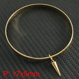 Fashion Jewelry Gold Plated Colour Pendant Bangles