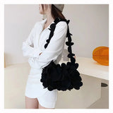 3D Flower Petals Underarm Bag