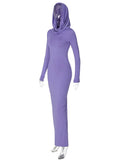 Women's Hood Long Sleeves Fitted Dress