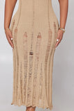 ''Stunna'' Crochet Sleeveless Long Maxi Dress