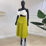 High Waist Irregular A-Line Wrap Skirt