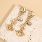 Personality Eye Mouth Outline Alloy Drop Earring Eyes