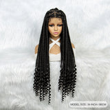 Full Lace Big Knotless Braided  Synthetic Wigs