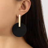 Geometric Round Pendant Earrings for Women