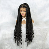 Full Lace Big Knotless Braided  Synthetic Wigs