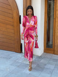 Pretty In Pink Contrast Maxi Dress