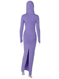 Women's Hood Long Sleeves Fitted Dress