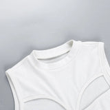 "So You're Cute" Hollow out Sleeveless Tank Top