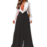 Pleated Wide Leg Pants