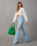 Distress Flare Jeans