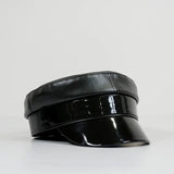 PU Leather Newsboy Flat Top Design Hat