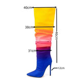 Women's Rainbow Gradient Color Boots