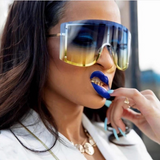 Women's Oversize Rimless Gradient Sunglasses