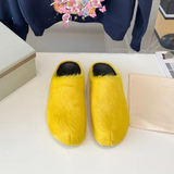 Horsehair Fur Half Slippers