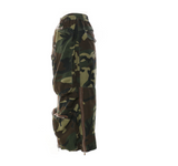 Women's High Waist Camouflage Cargo Skirt