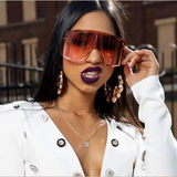 Women's Oversize Rimless Gradient Sunglasses