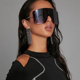 Women's Oversize Rimless Gradient Sunglasses