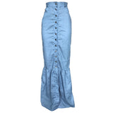 Womens Mermaid Jeans Skirt