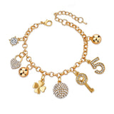 Heart Beetle Charm Bracelets Bangle