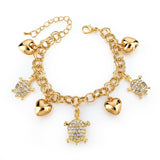 Heart Beetle Charm Bracelets Bangle