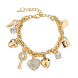 Heart Beetle Charm Bracelets Bangle