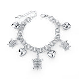 Heart Beetle Charm Bracelets Bangle