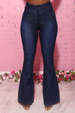 Womens High Waist Flare Jeans