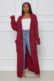 Womens Long Sleeve Long Cardigan