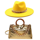 Retro Chain Hat and Bag Set