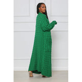 Womens Long Sleeve Long Cardigan