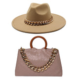 Retro Chain Hat and Bag Set