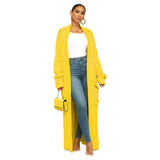 Womens Long Sleeve Long Cardigan