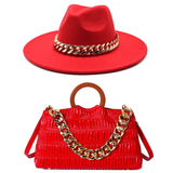 Retro Chain Hat and Bag Set