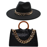 Retro Chain Hat and Bag Set