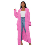 Womens Long Sleeve Long Cardigan