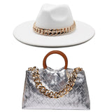 Retro Chain Hat and Bag Set