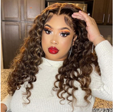 Blonde Brazilian Loose Deep Curly Lace Front Wigs