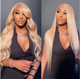 Honey Blonde Colored Lace Closure Wig