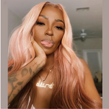 Malaysian Bodywave Ombre Pink 613 100% Human Hair Lace Frontal Wig